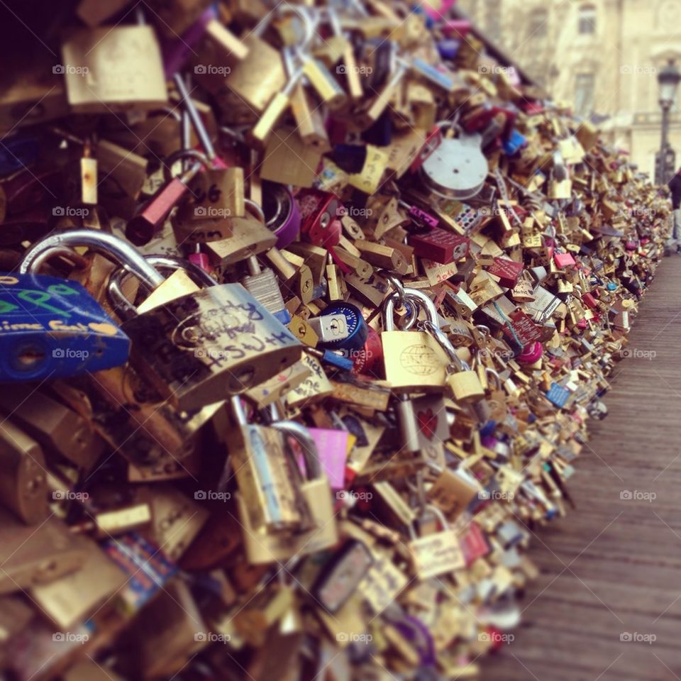 Love locks bridge 
