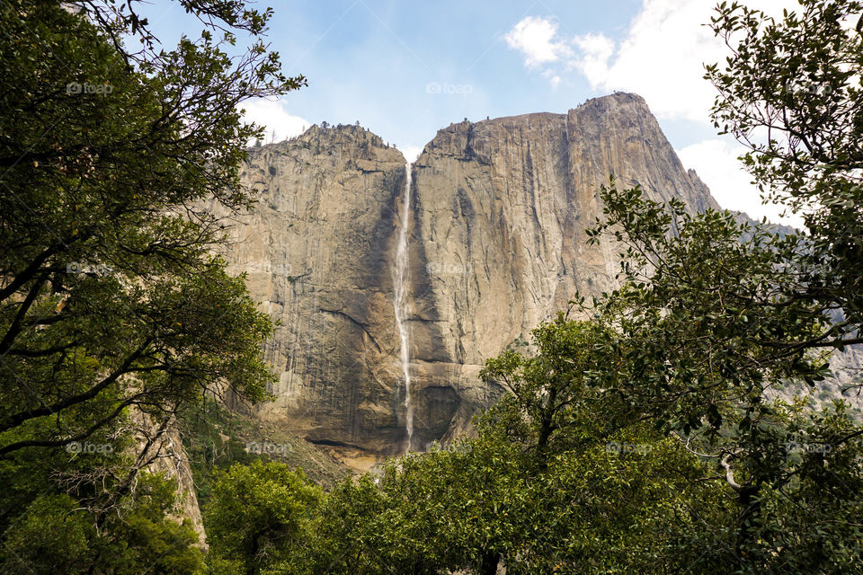 Front view of Yosemite Falls