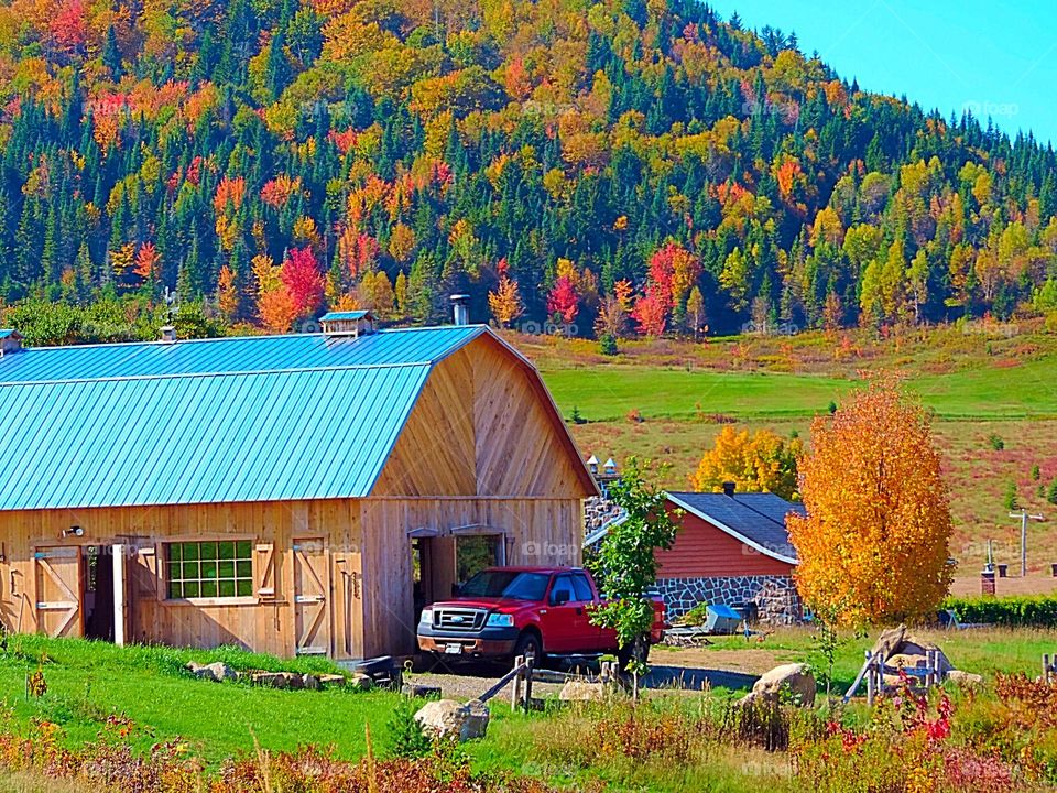 Beautiful Colorful Quebec in the fall