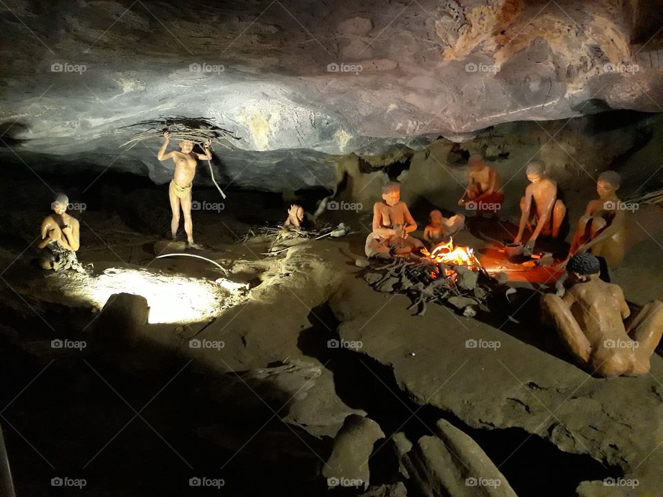bushman in cave