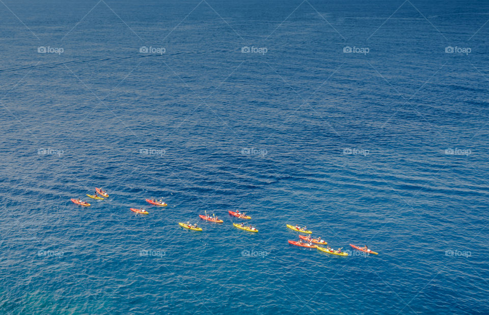 Kayaking on Adriatic sea