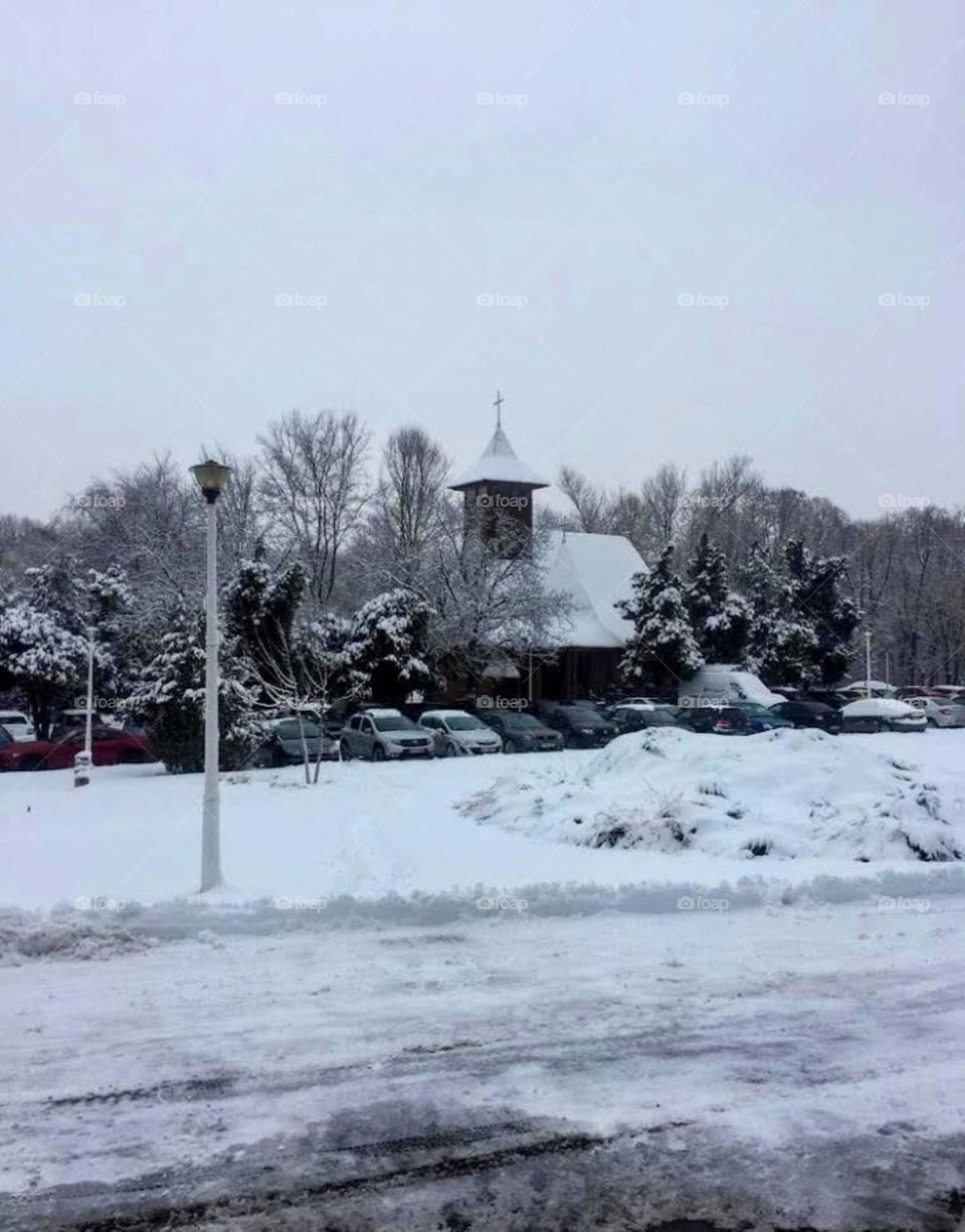 Church in the winter