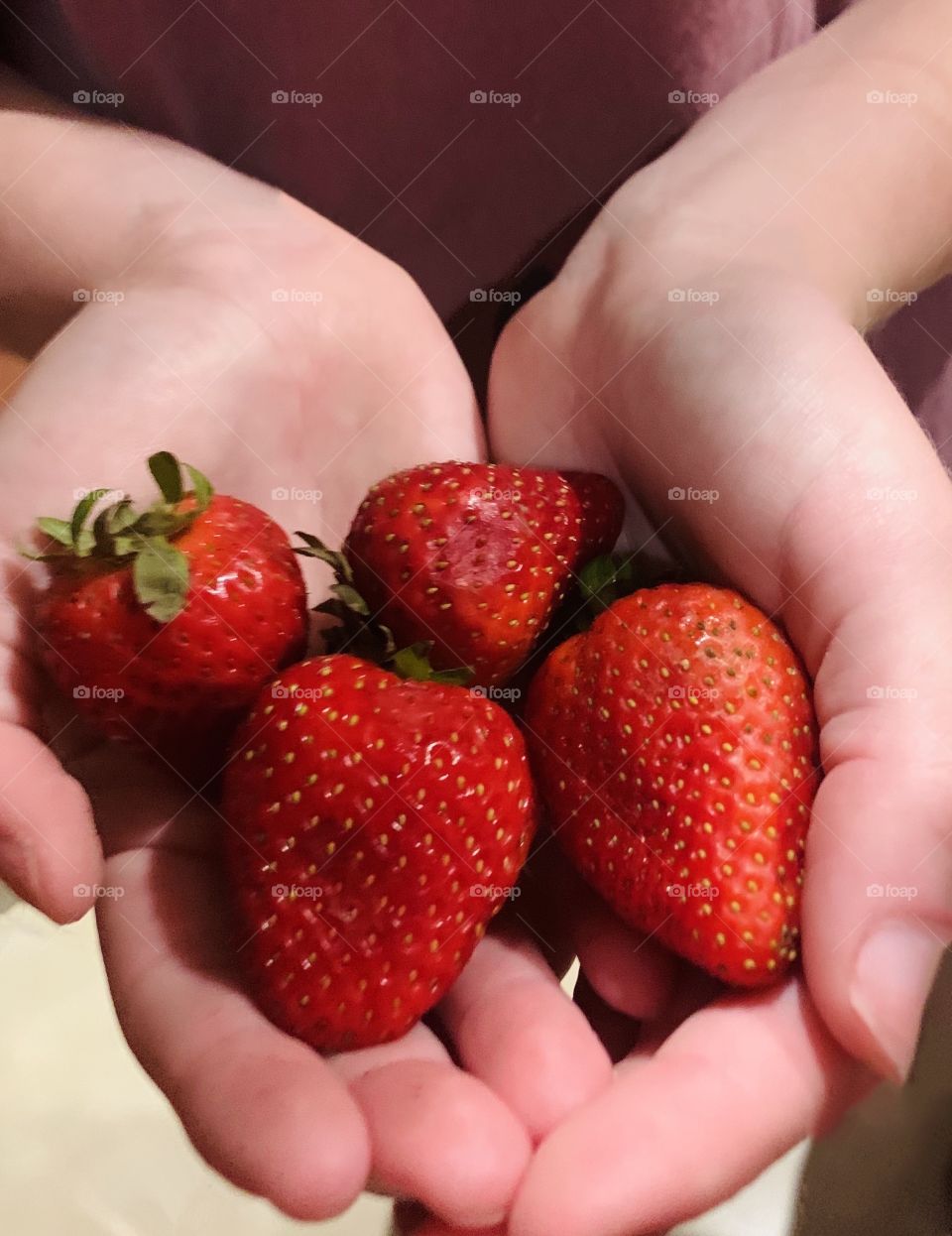 Handful of strawberries 