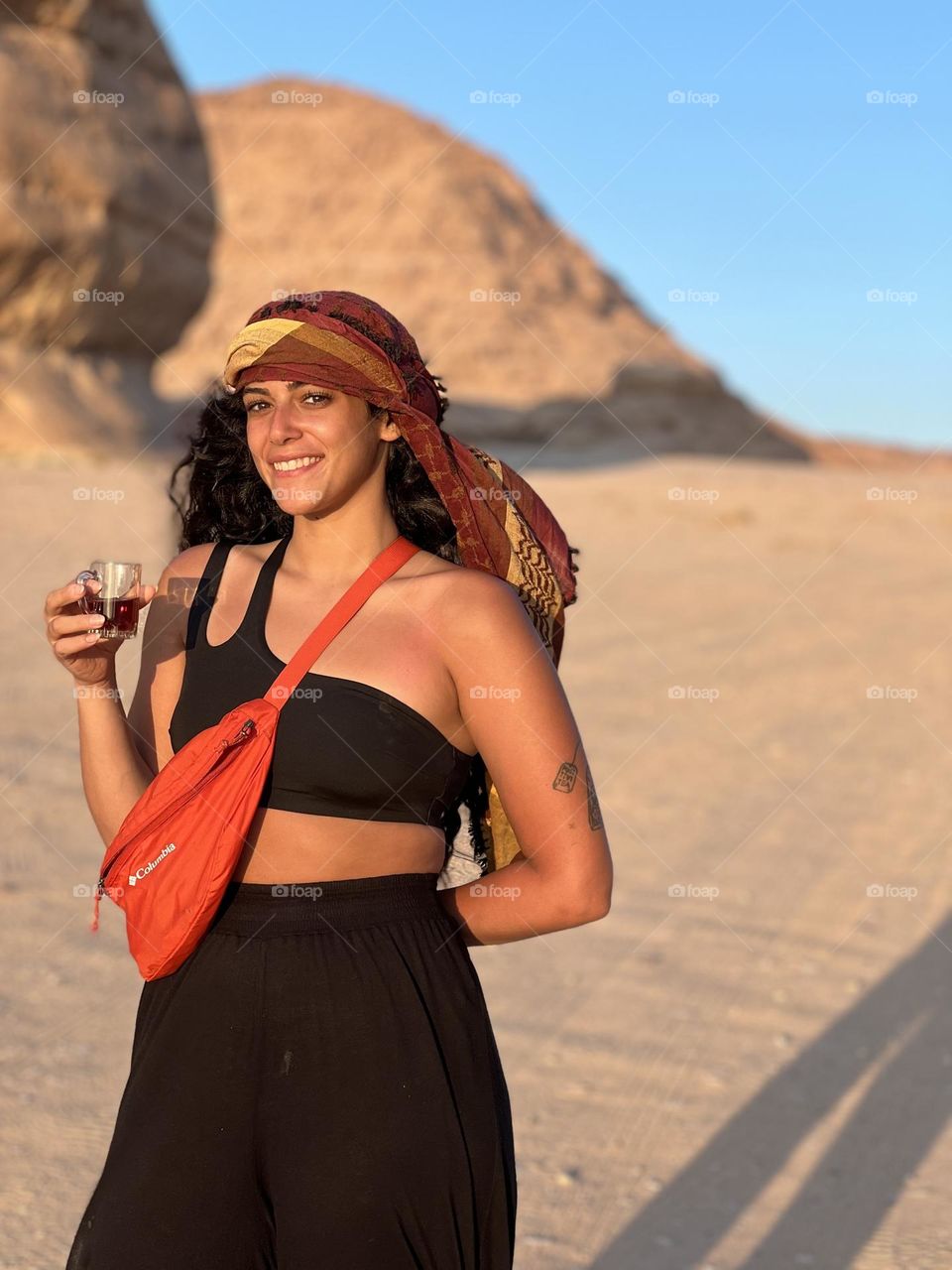 Tea in the wadi rum Jordan desert