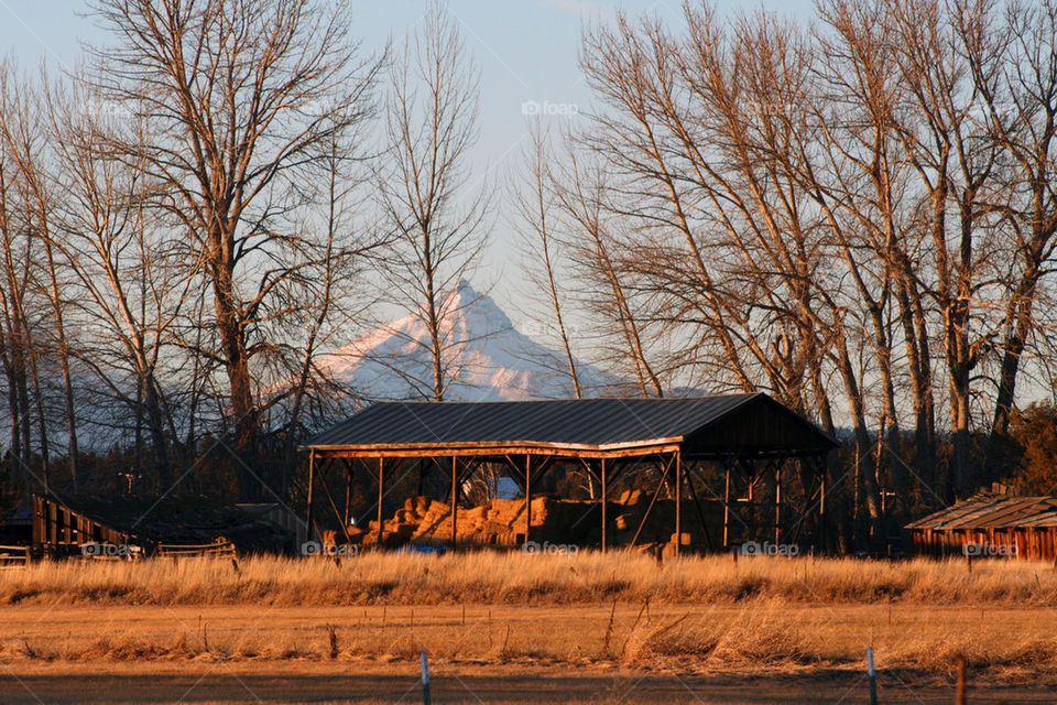 mountain fall barn tractor by mmcook