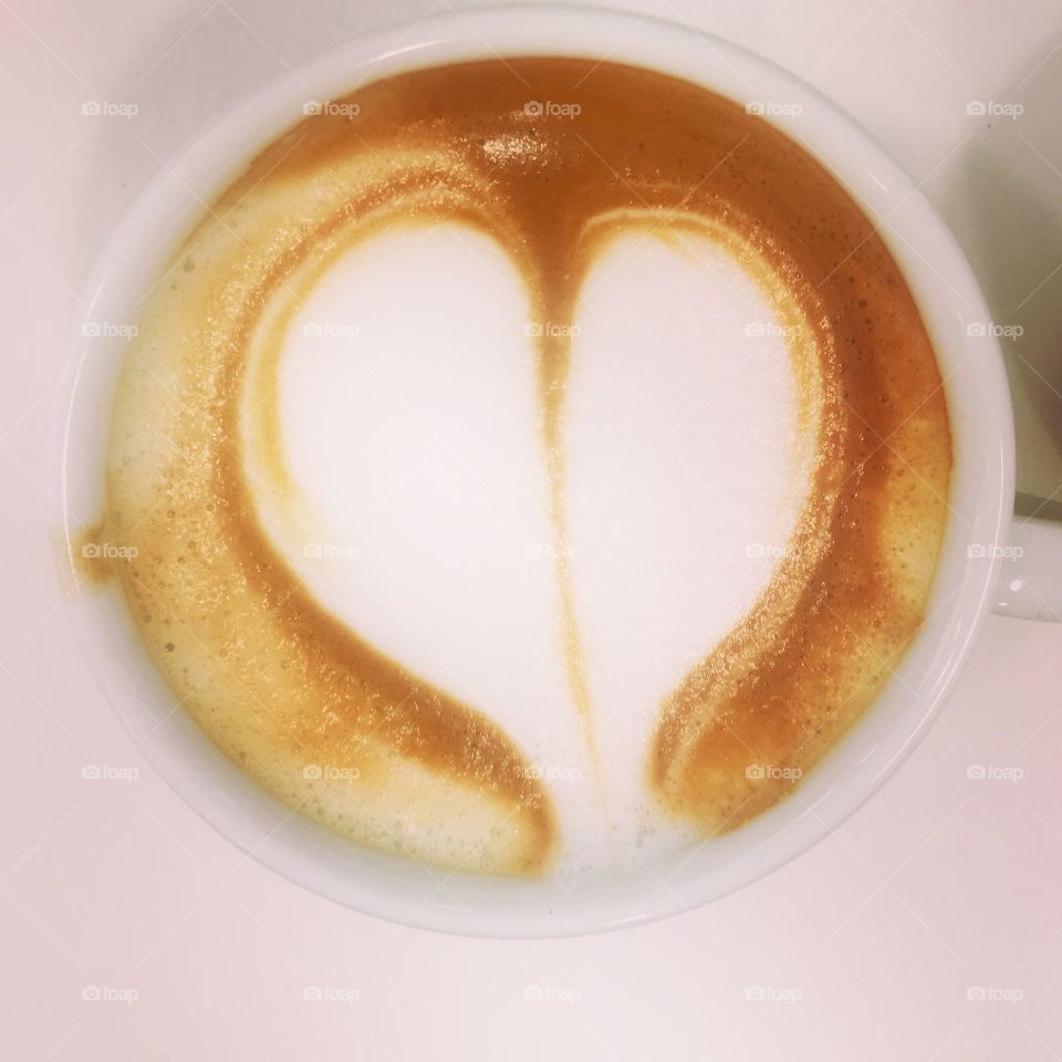 Cappuccino with love at my bar in Grignasco, Italy 