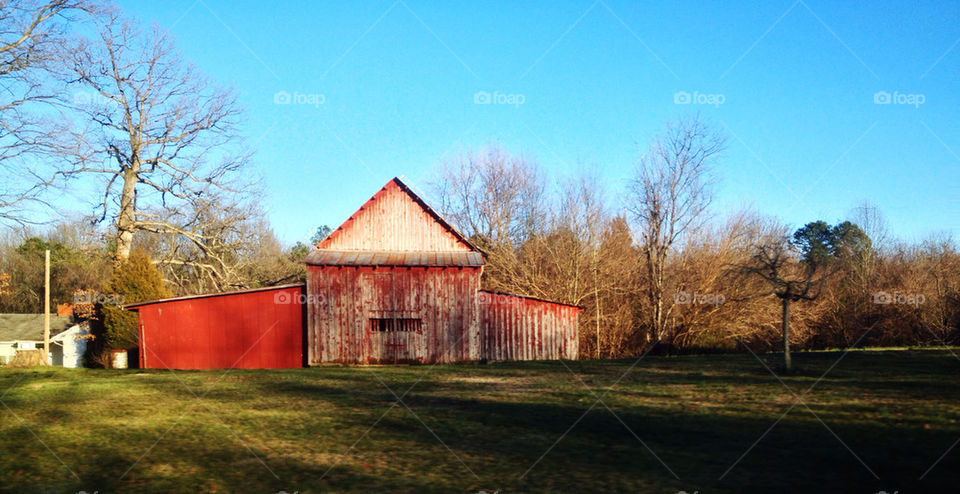 Old red barn