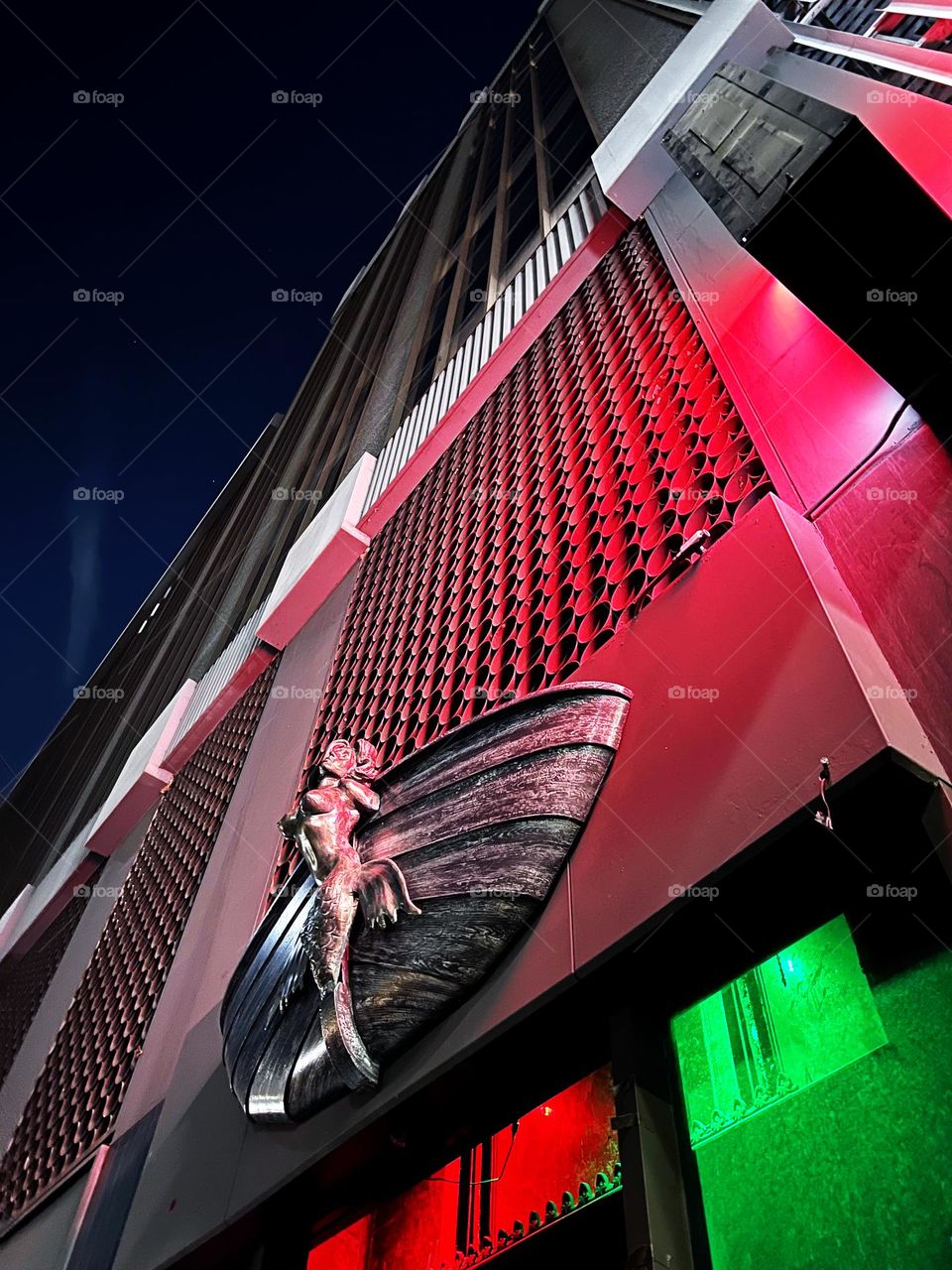 I took this outside of the Redwood Bar and Grill in Los Angeles California. I love the colors and textures that this city has to offer a photographer.