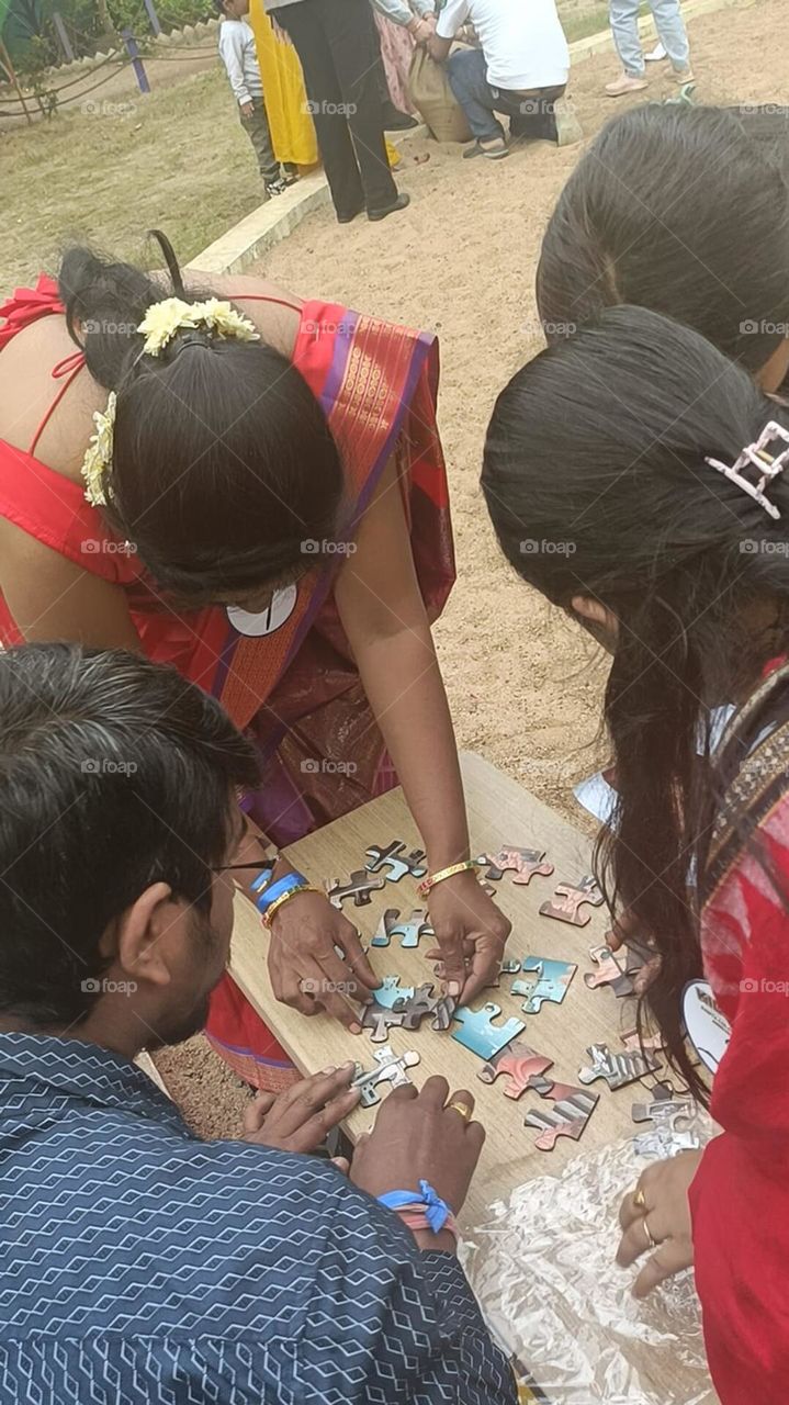 let's complete the puzzle first