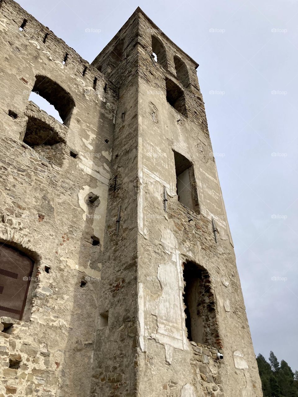 The ruins of the Castillo dei Doria in Dolceacqua Italy.