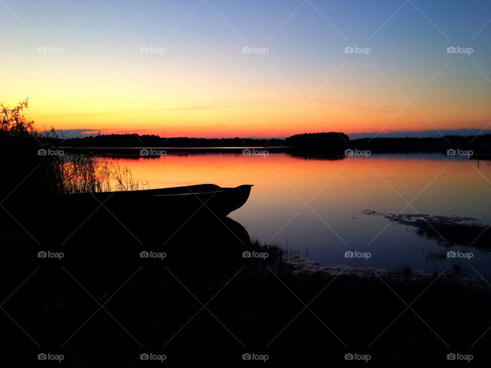 sunset water lake silhouette by tess