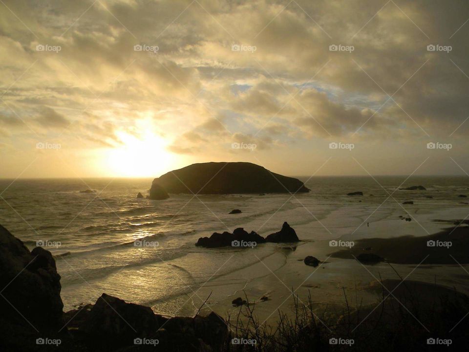 Oregon coast sunset.