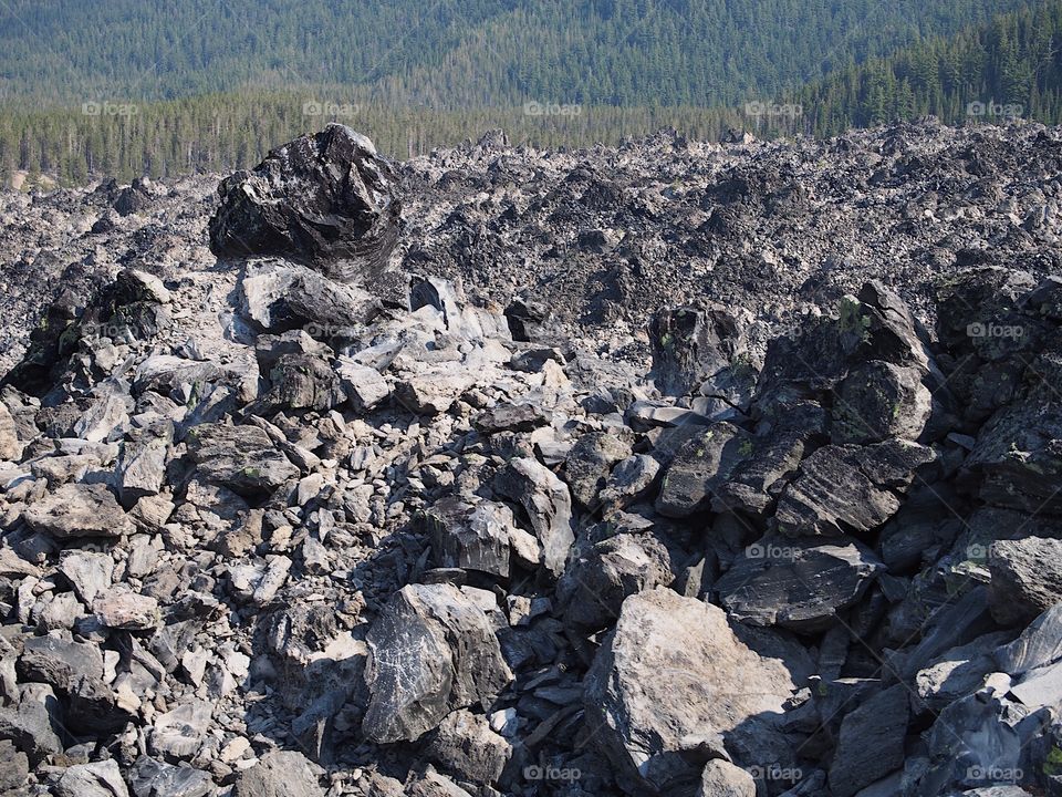 Rugged terrain of Big Obsidian Flow 