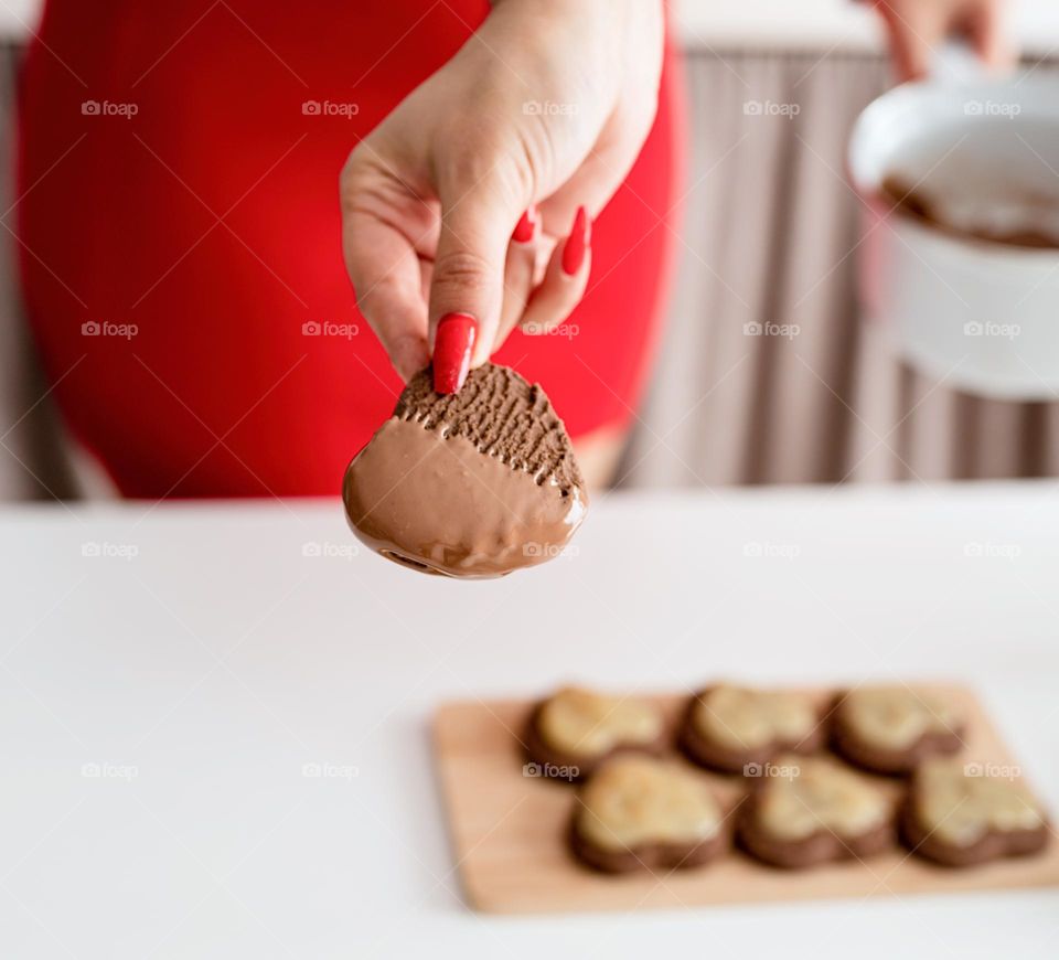 hand made heart shape cookie