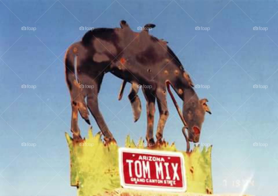 Tom Mix monument in Florence, Arizona