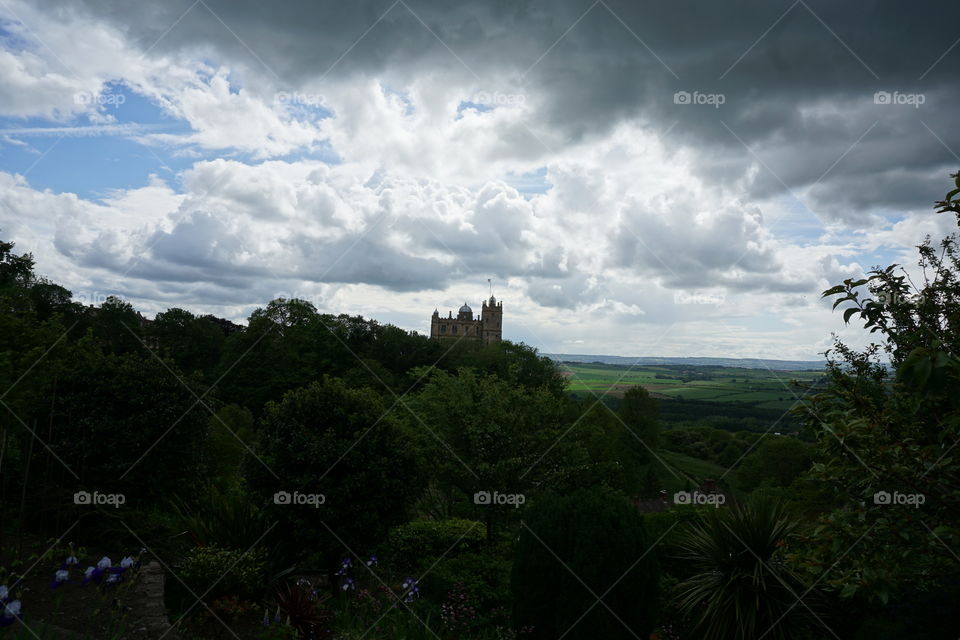 Bolsover Castle in the distance .. 