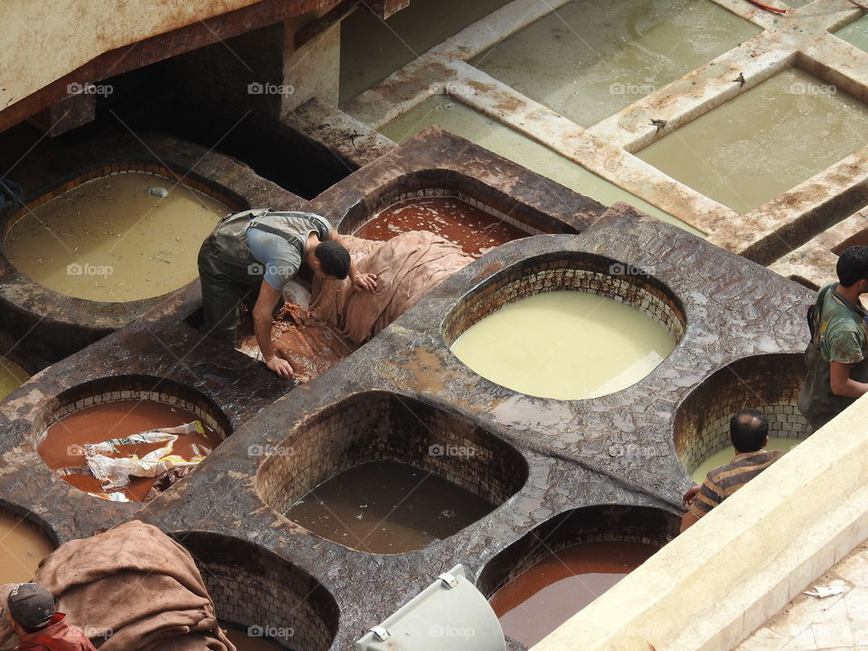 Hard work with leather