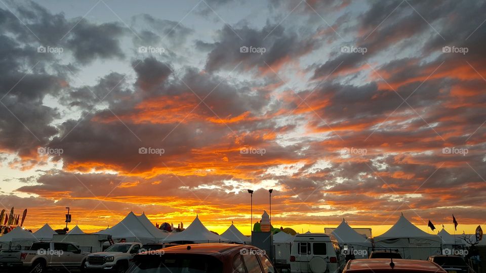 Sunset at Albuquerque, NM Balloon Fiesta