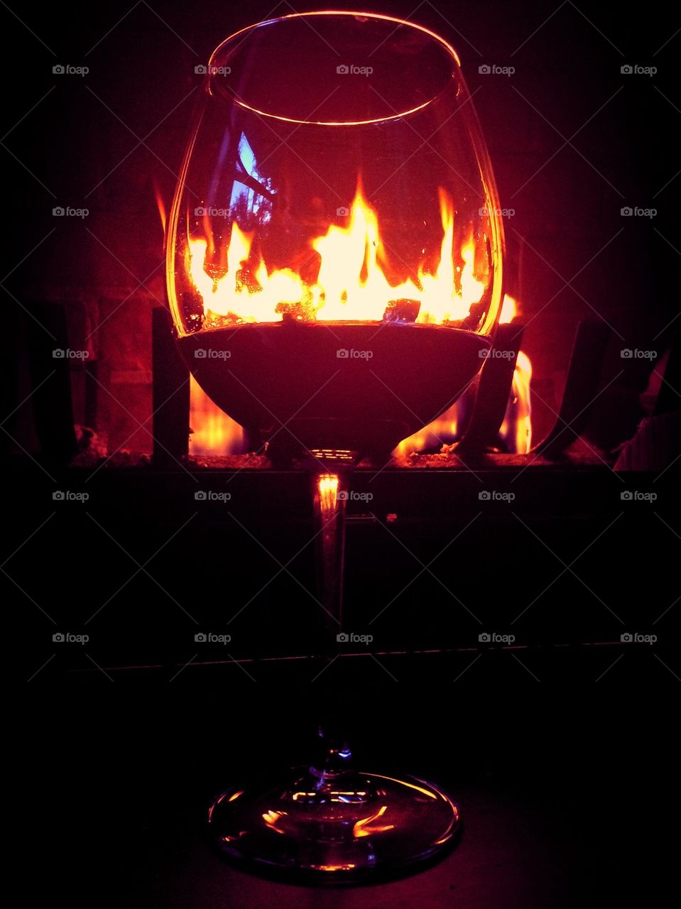 Fire in the wine glass