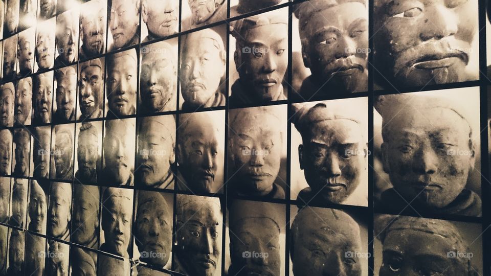 many faces of the terracotta warriors, Xi'an China