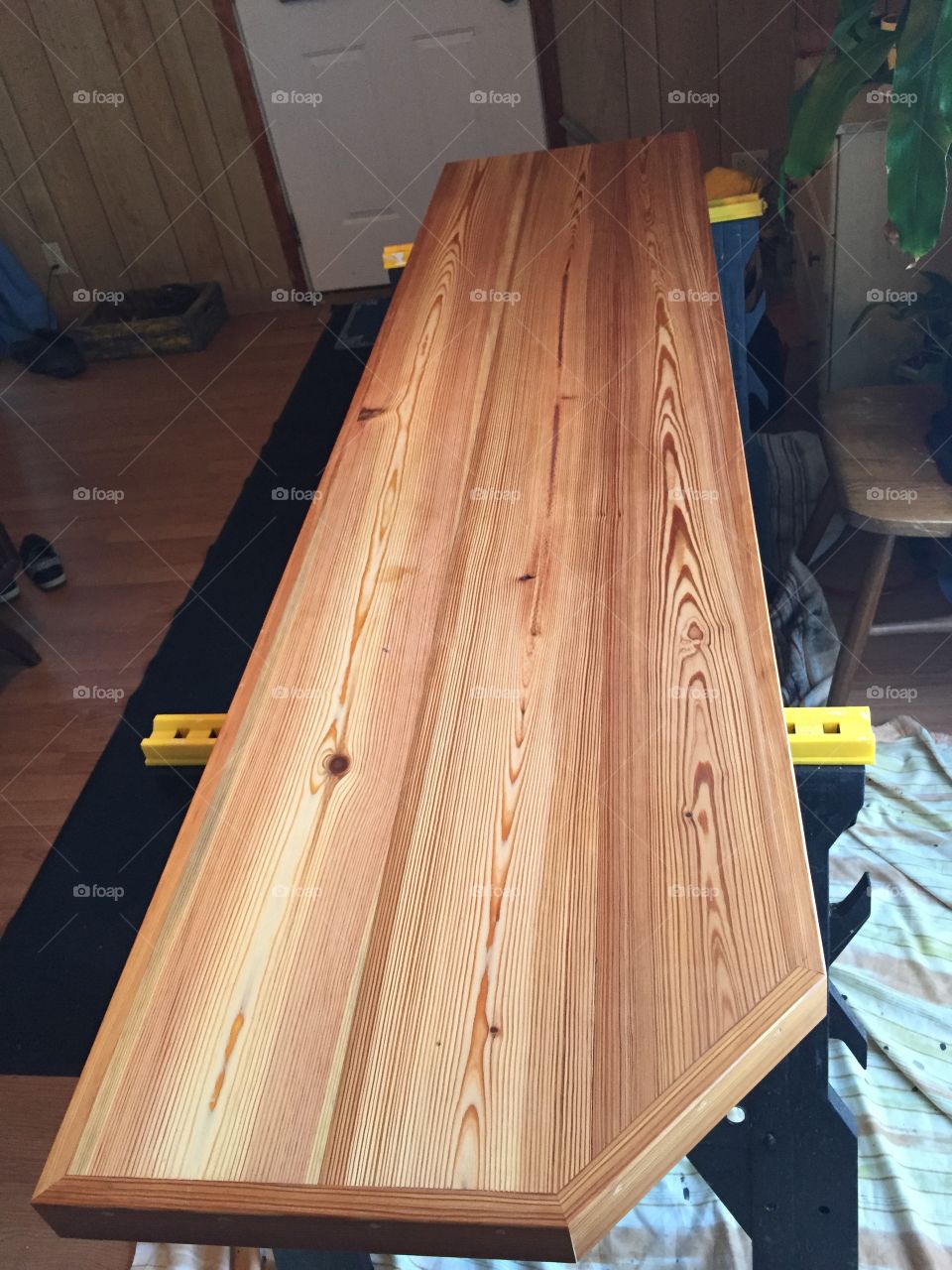 Brand-new wooden countertop