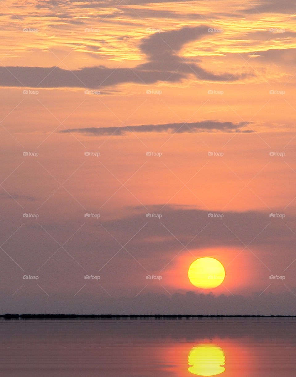 Yucatan peninsula beach summer sunset