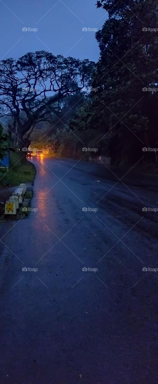 Rainy day ..night time Road view 3
