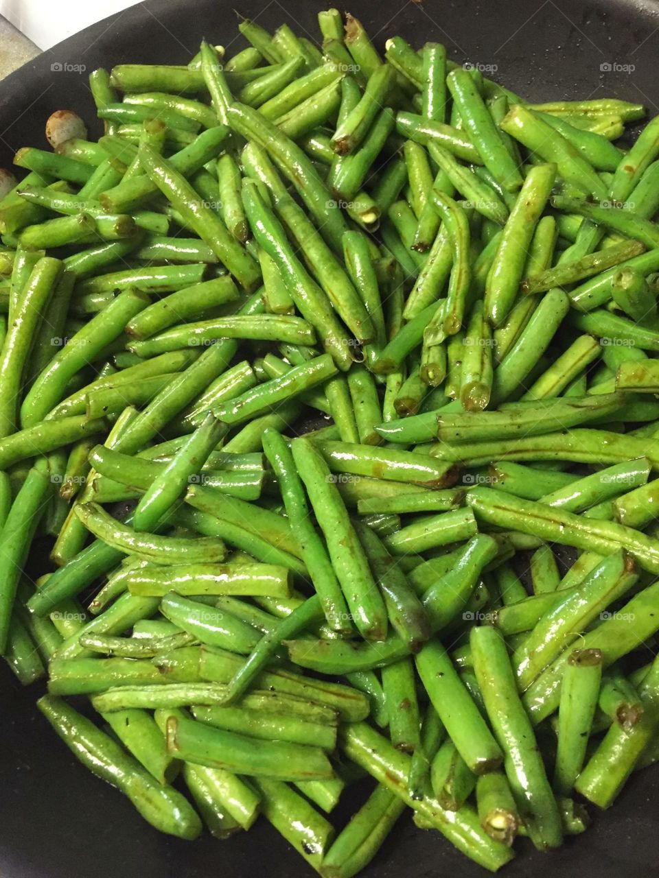 Fresh green beans from the garden 