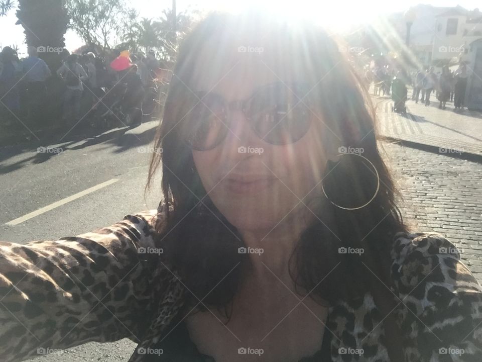 Festival selfie woman