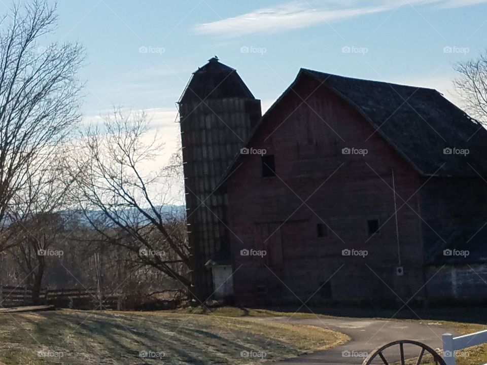 Barn and silo