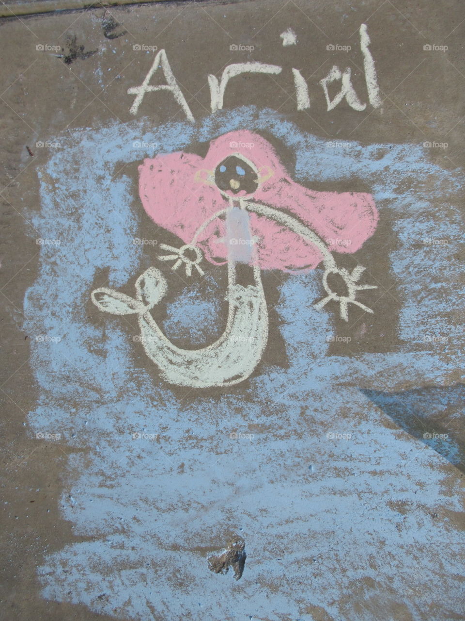 Sidewalk chalk drawing