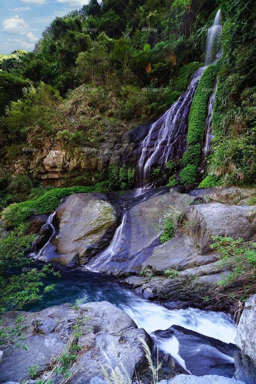 Beautiful water fall natural landscape