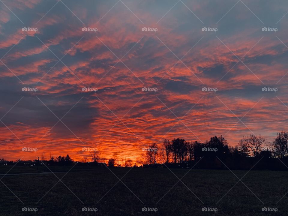 The morning sun rises in the east, no matter the weather. Today in the Midwest, the sky is full of clouds. It’s beautiful! 