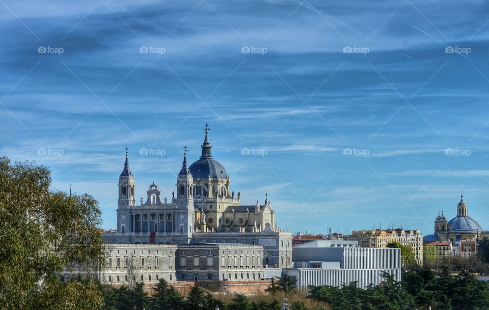 High angle view of palace