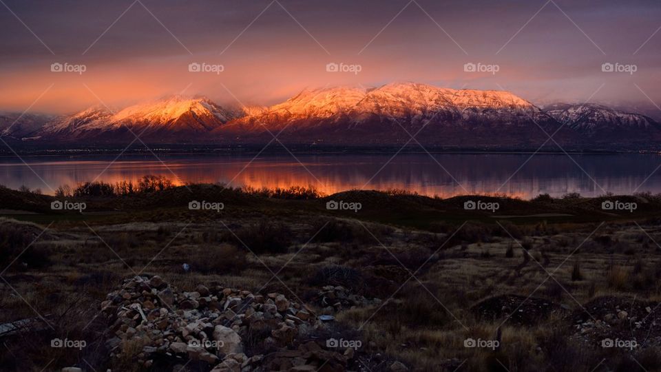 Scenic view of sunset