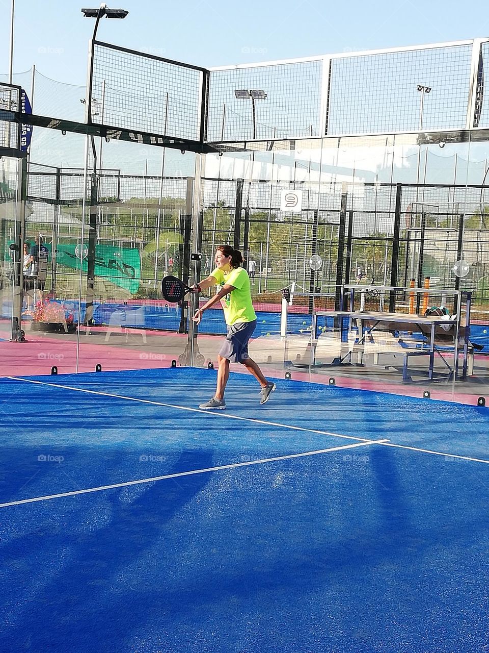woman playing padel
