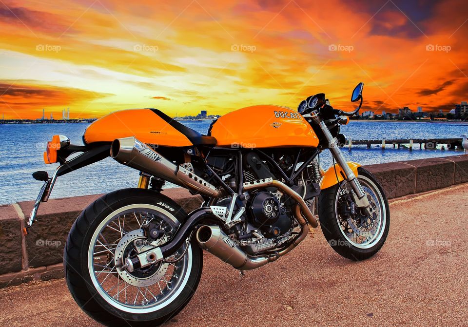 Ducati Orange Sunset