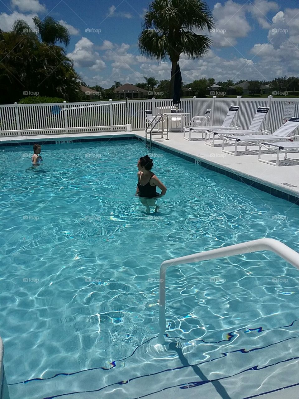 Going for a swim on a hot summer day.