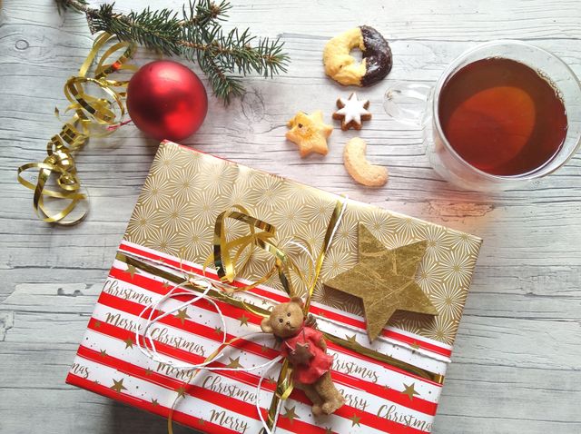 Packing Christmas presents
