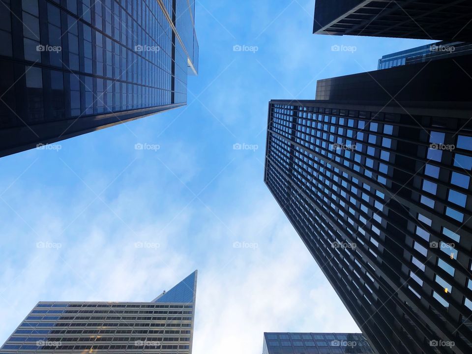 Chicago city skyline office buildings