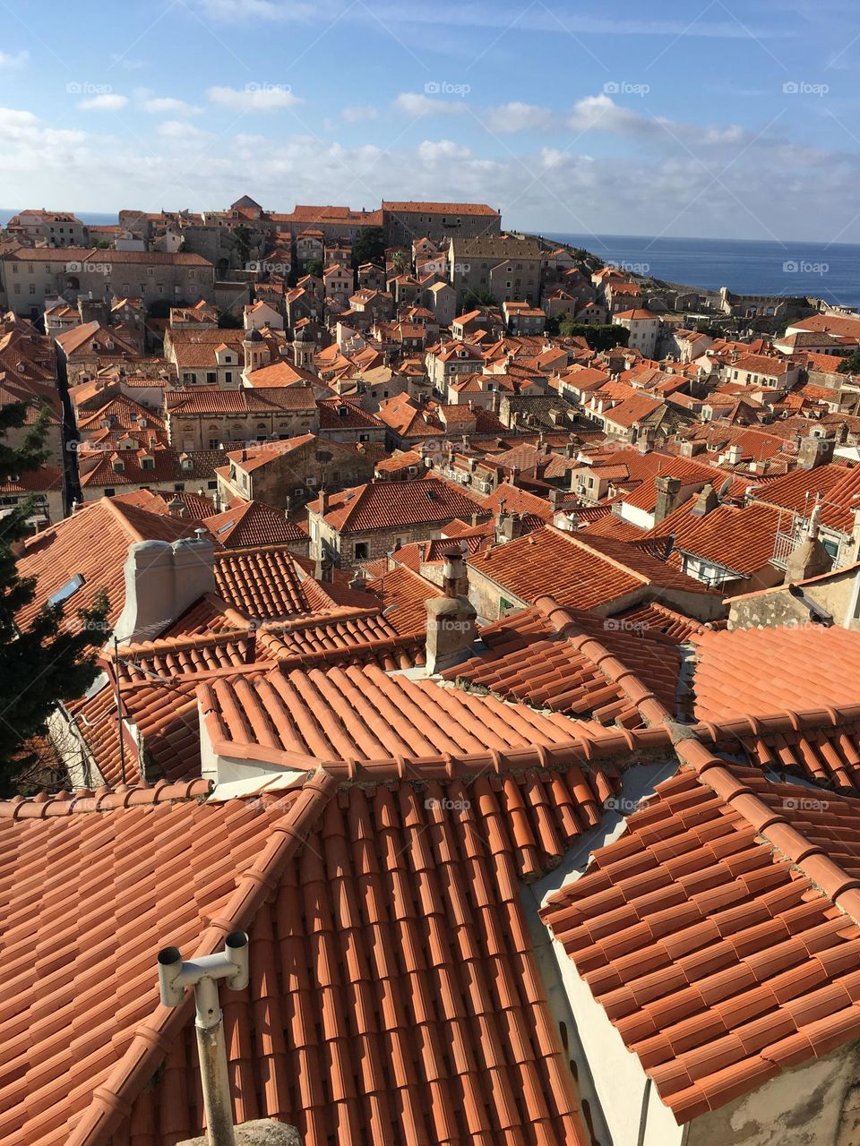 Red roofs of Dubrovnik, Croatia 