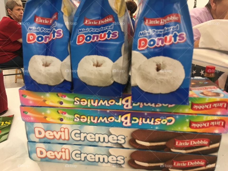 We get these from the senior center then we hand them out to the neighbor kids..