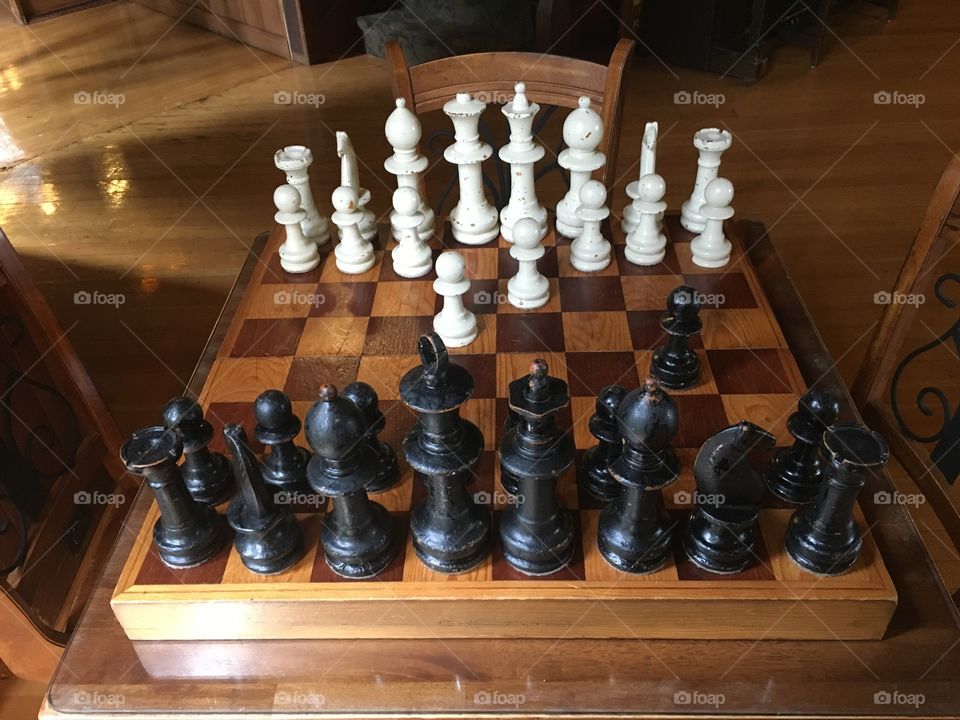 Chess Table - Lake Quinault Lodge 