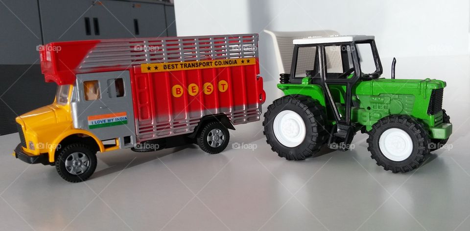 Truck and Farm tractor