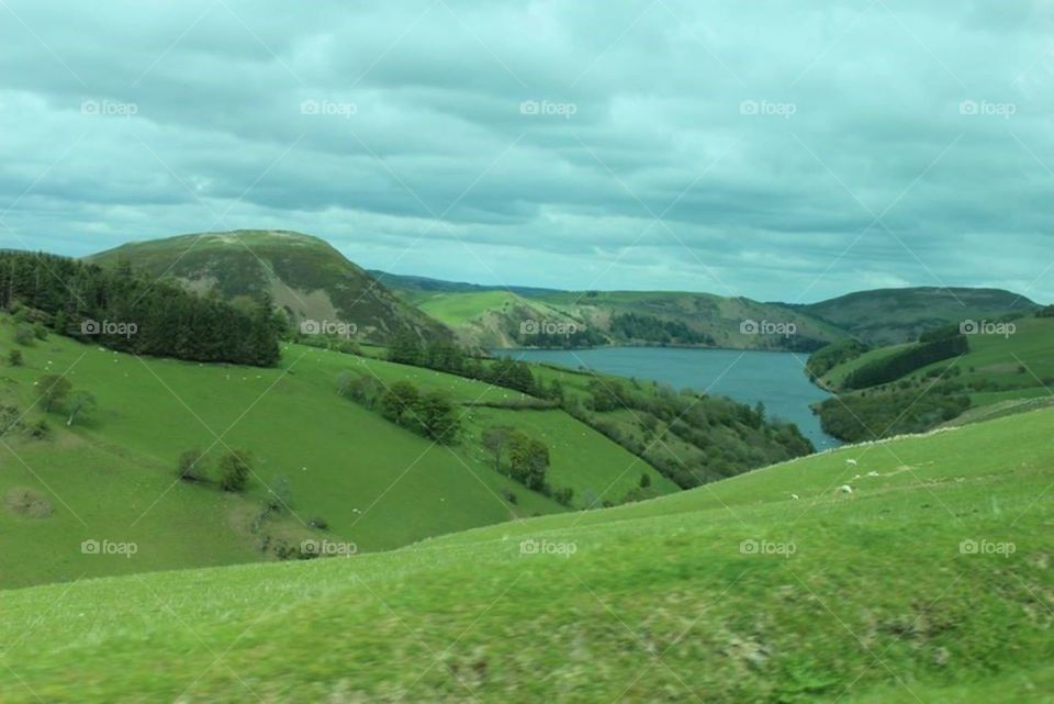 Wales the beautiful with its rolling hills