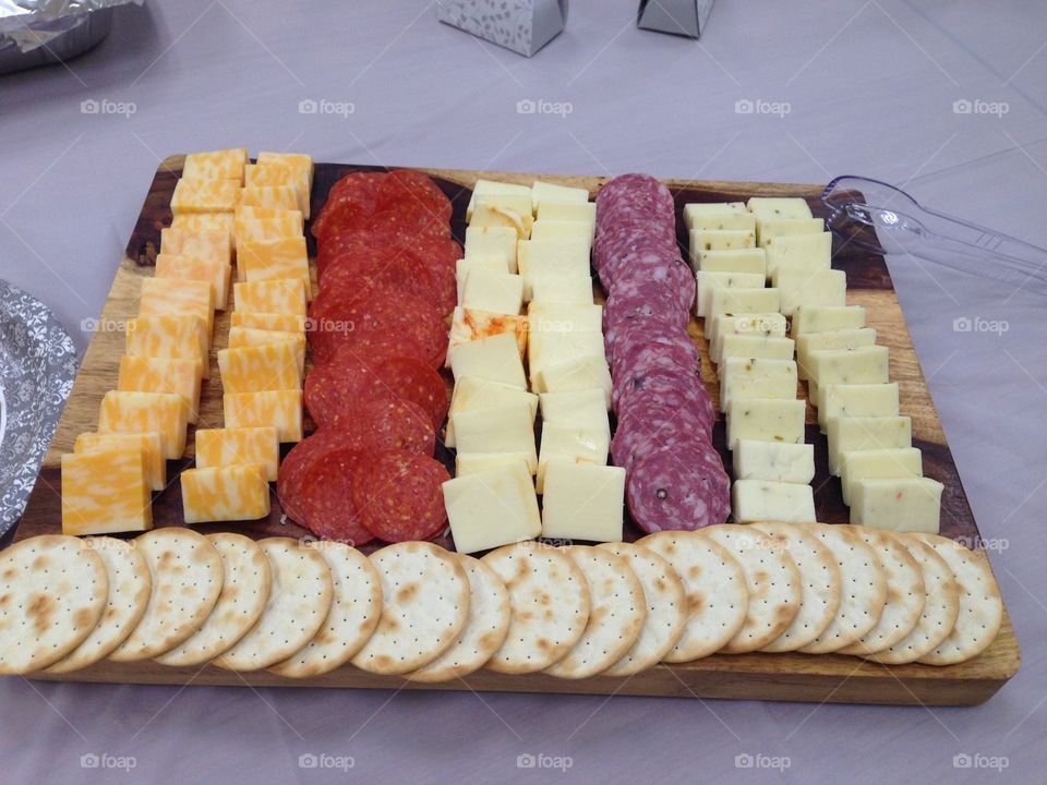 Cheese and meat tray