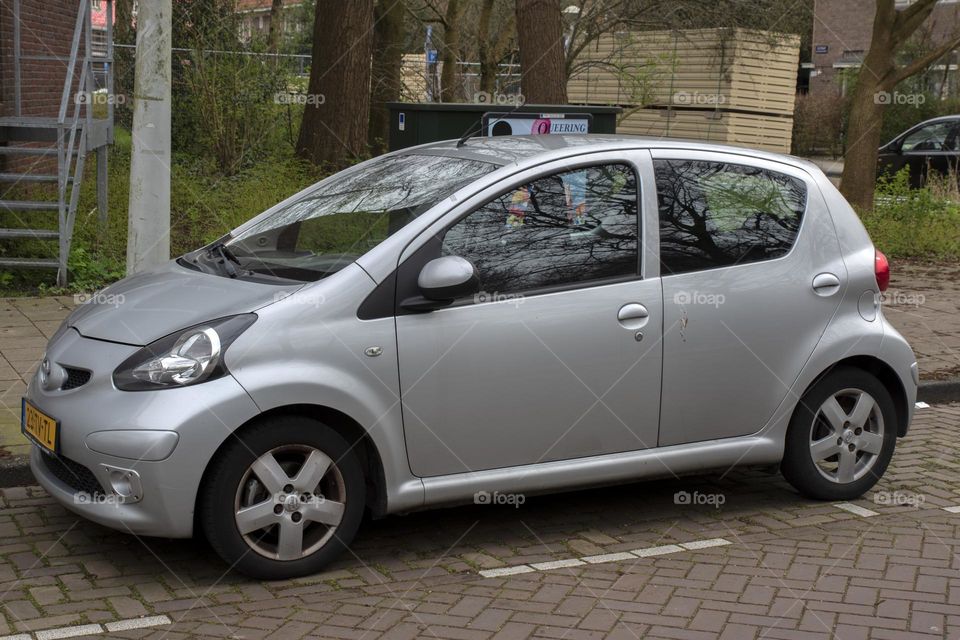 A Toyota Aygo Car At Amsterdam The Netherlands 17-3-2024