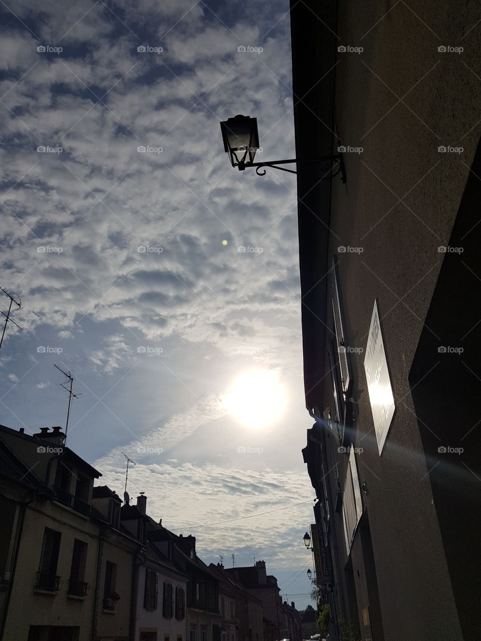 sky with sun and clouds