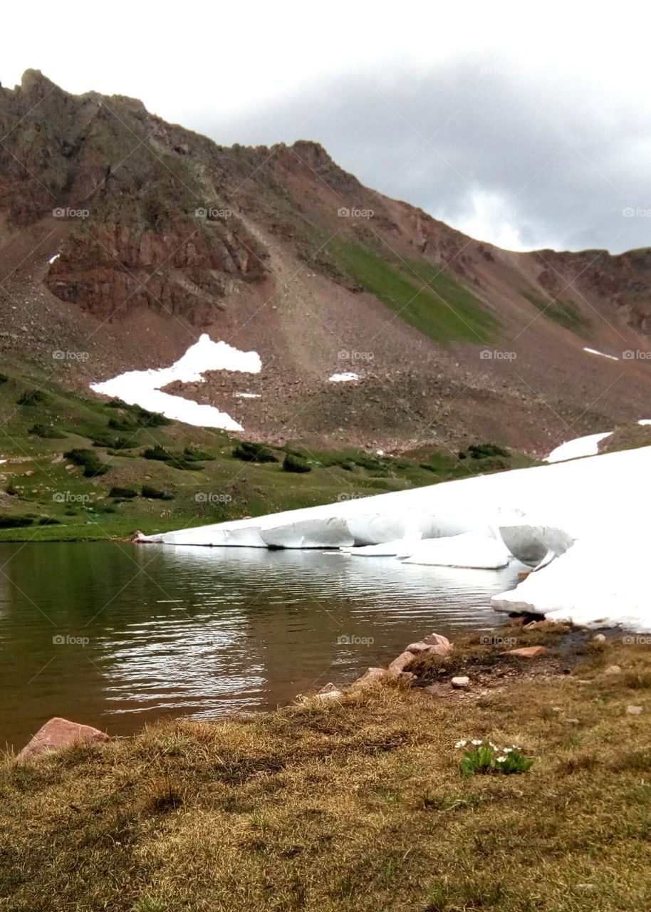 Colorado Dreams: Deluge Lake with Snow in Late July