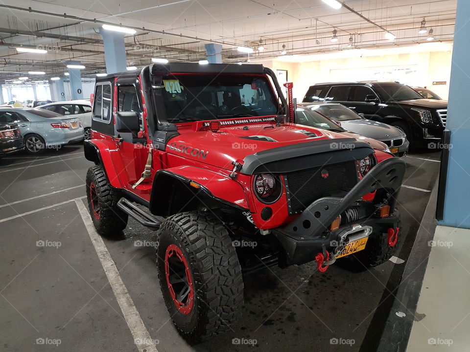 Jeep Wrangler in Car Park